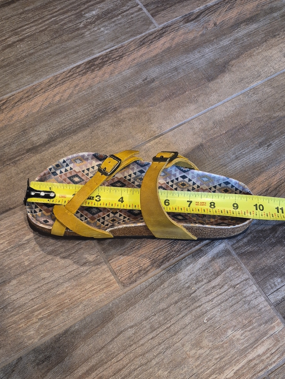 Birkenstock Mayari Oiled Leather Adjustable Straps Sandals in Mustard Yellow 7.5 - Picture 10 of 10